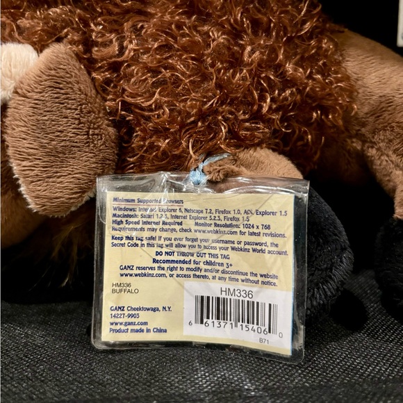 Webkin Buffalo with tag still attached. - Picture 6 of 6